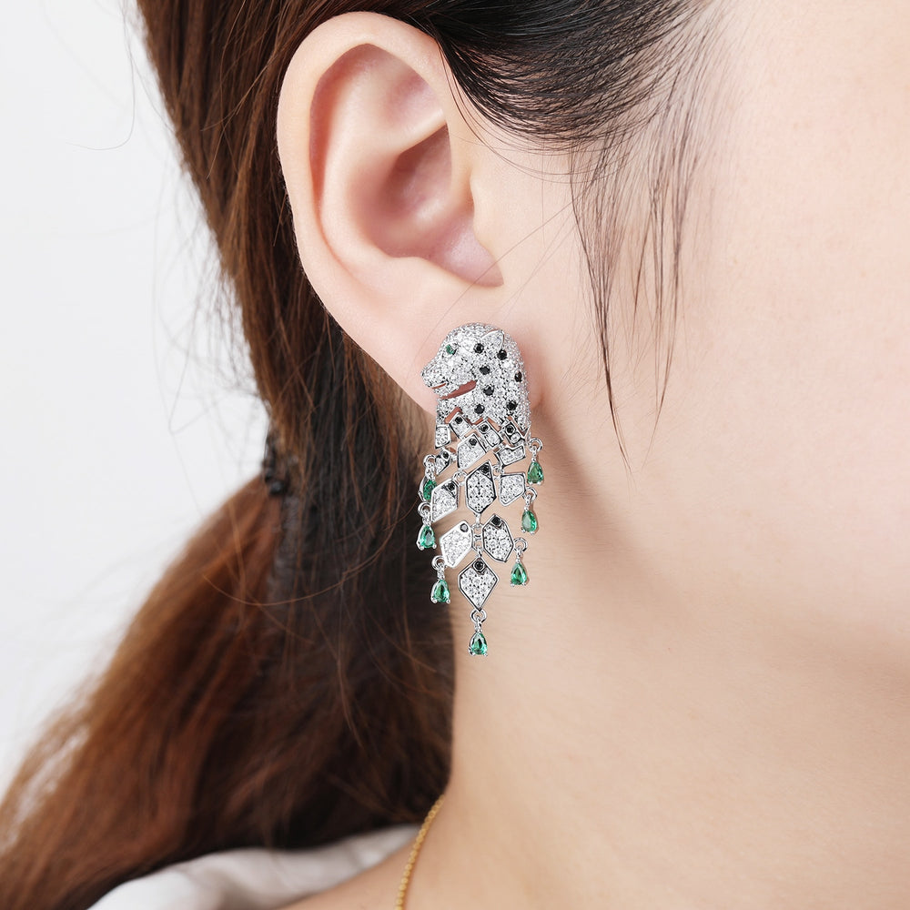 
                      
                        Cubic Zircon Leopard Charm Dangle Drop Formal Event Earrings
                      
                    