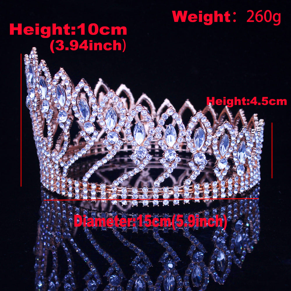 
                      
                        Crystal Queen Tiara Crown Bridal Pageant Hair Accessories Many Colors
                      
                    