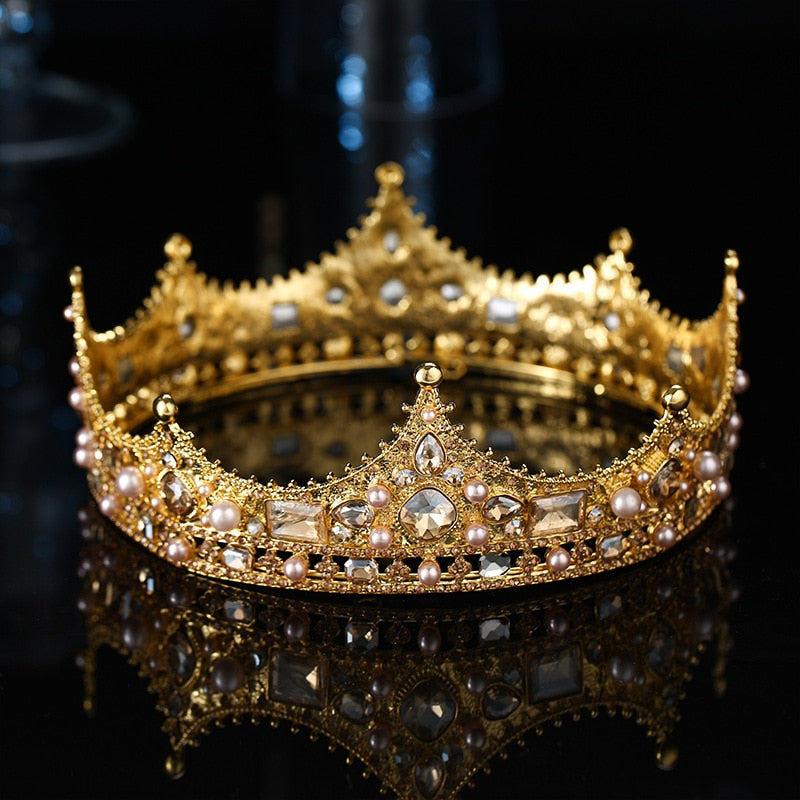 Kings Baroque Vintage Crystal Full Round Crown