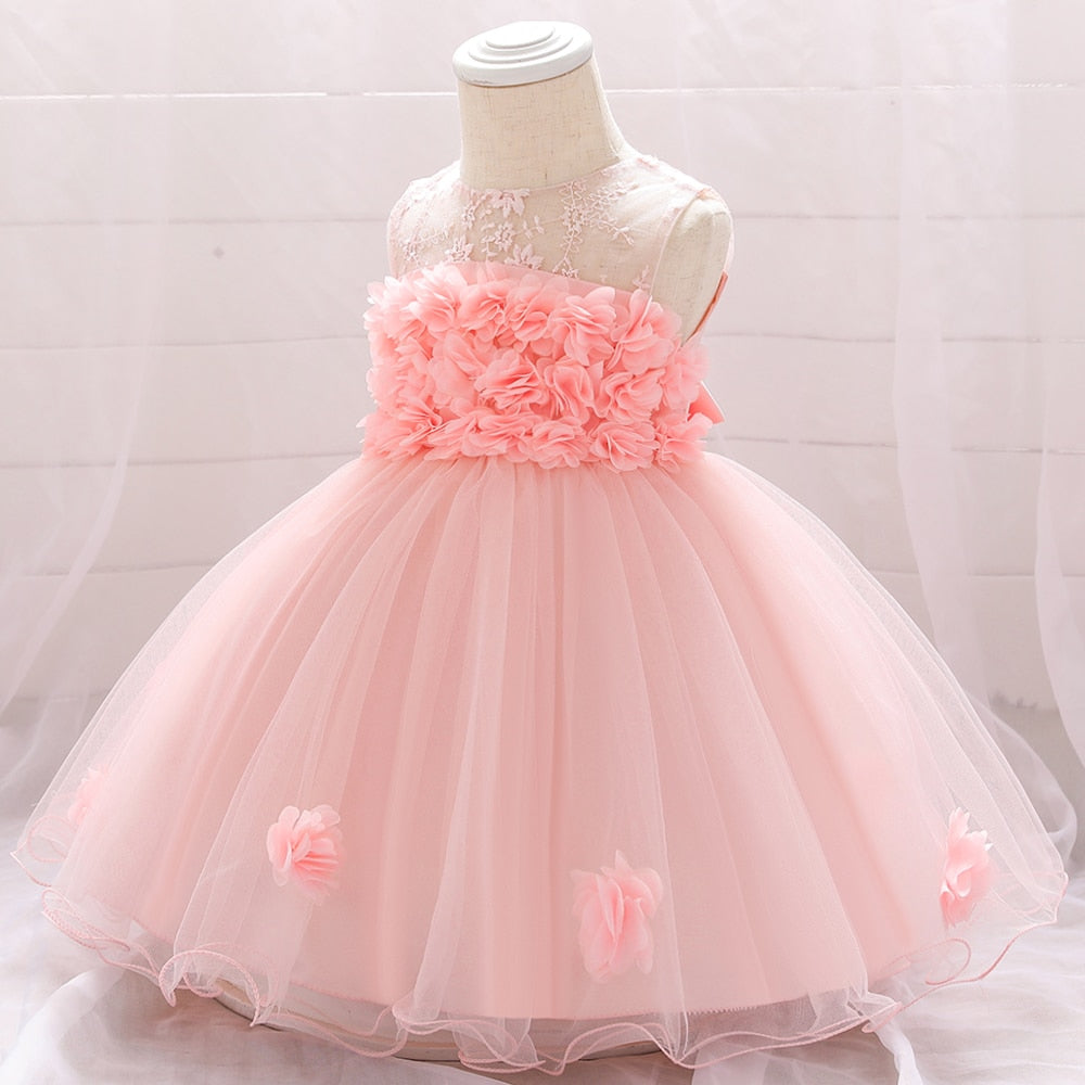 Baby Girls Dress 1 Year Birthday Princess Christening Gown – TulleLux  Bridal Crowns u0026 Accessories