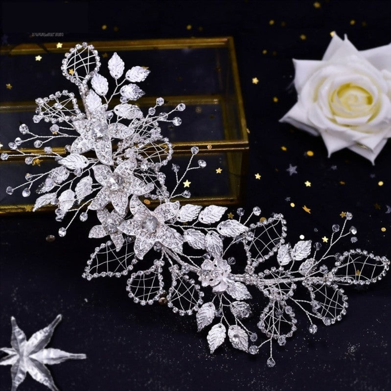 
                      
                        Wedding Headband Crystal Rhinestone Flower Leaf Hair Tiara Bridal Headpiece
                      
                    