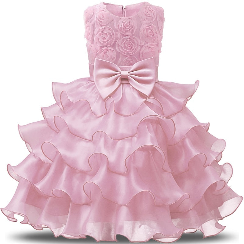 Load image into Gallery viewer, Girls Tulle Princess Dress Elegant Wedding Children Tutu Formal Party Dress
