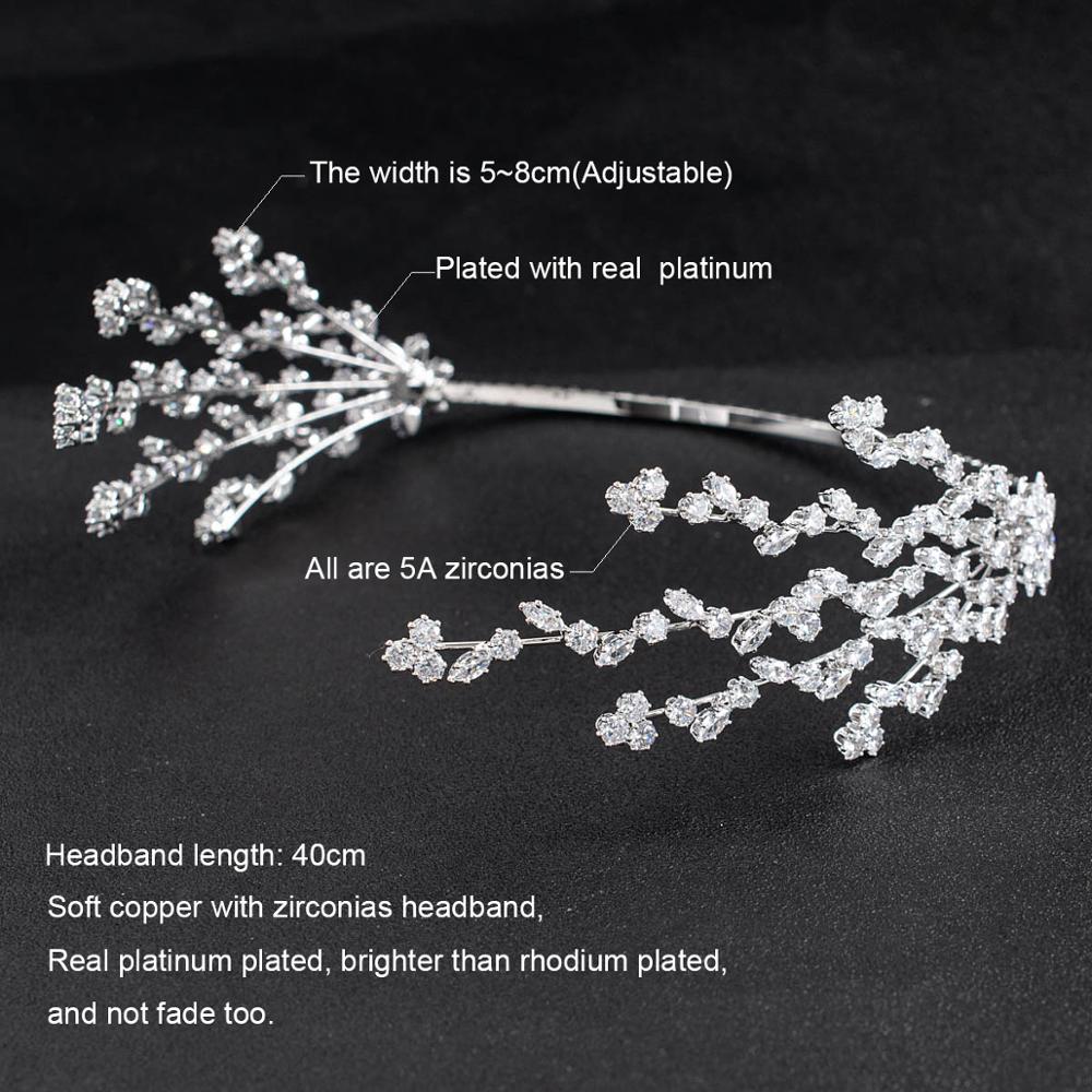 Load image into Gallery viewer, Cubic Zircon Bridal Wedding Soft Headband Hair Band Tiara Jewelry Accessory
