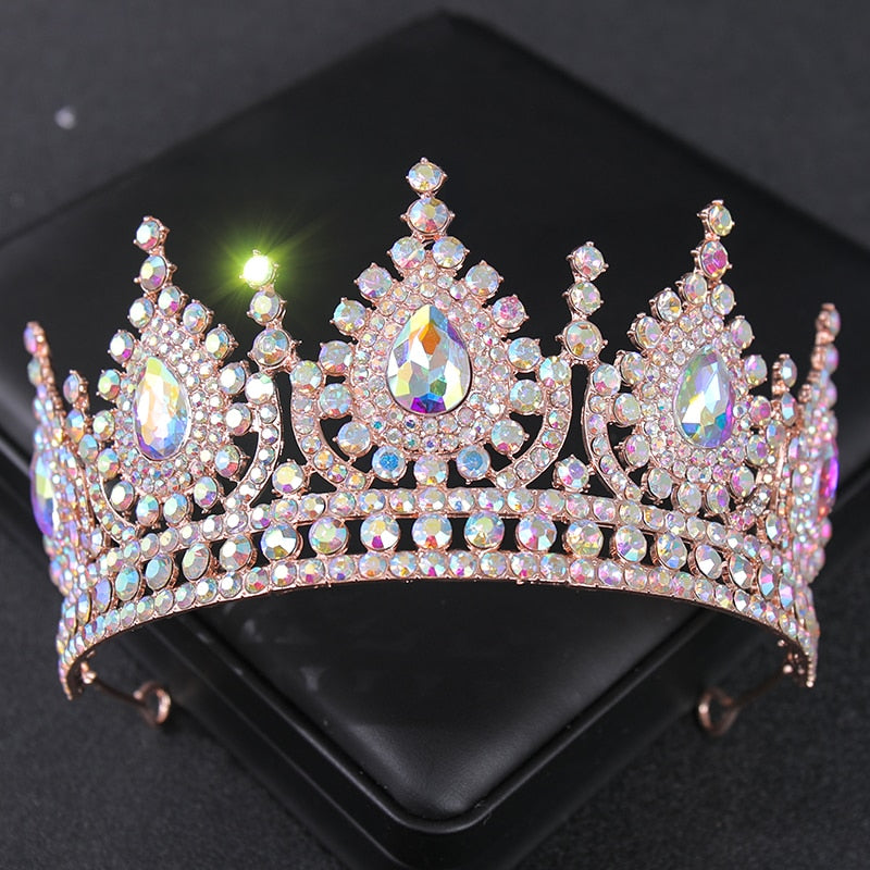 
                      
                        Green Red White Colorful Crystal Rhinestone Tiara Princess Crown
                      
                    