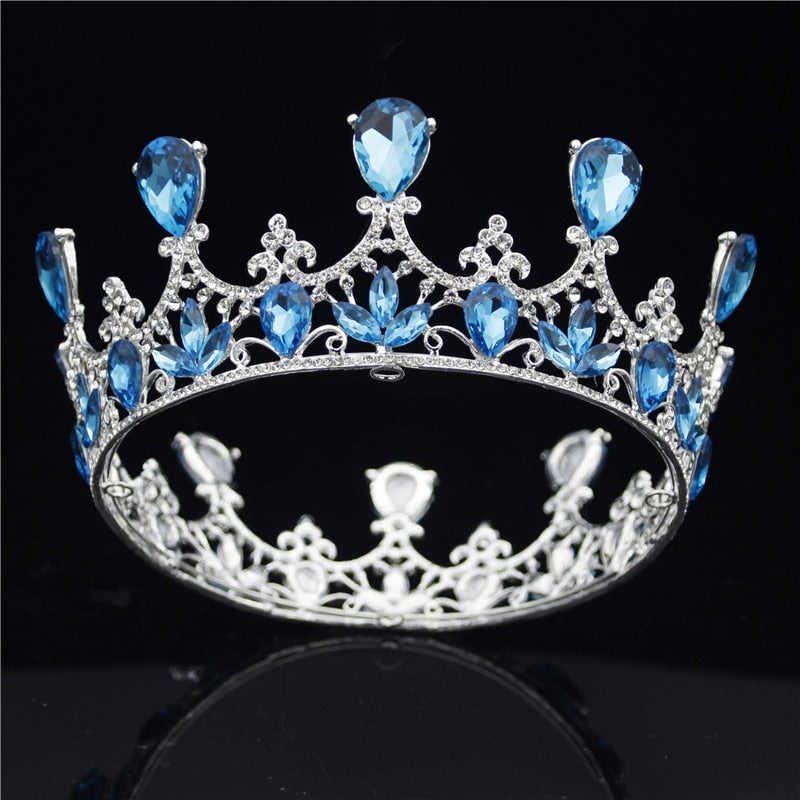 Fashion Crystal Wedding Crown Vintage Royal Queen Tiara