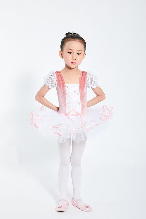 
                      
                        Girls  Ballet Tutu Dress Velvet Body Ribbon Mesh Skirt Dance Gymnastics Leotard Costume
                      
                    