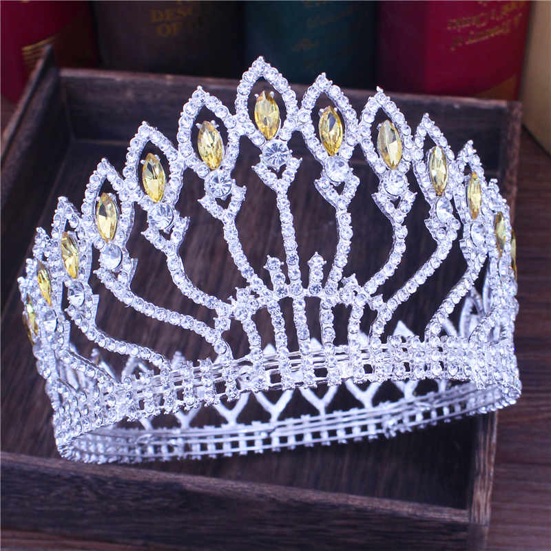 
                      
                        Crystal Queen Tiara Crown Bridal Pageant Hair Accessories Many Colors
                      
                    