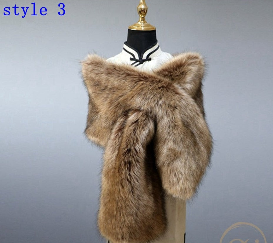 
                      
                        Multiple Colors Faux Fur Wrap Stole Jacket Formal Party Shrug
                      
                    