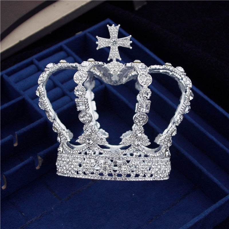 
                      
                        Crystal Cross Royal Crown  Prom Party Queen King Accessory 2
                      
                    