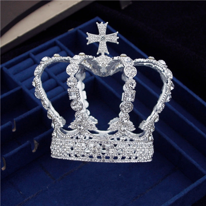 Crystal Cross Royal Crown  Prom Party Queen King Accessory 2