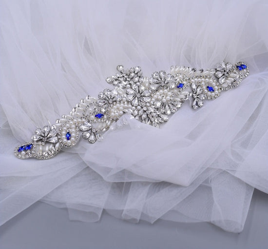 Bling Wedding Finger Tip Veil  Rhinestone Crystal Headband Bridal Veil