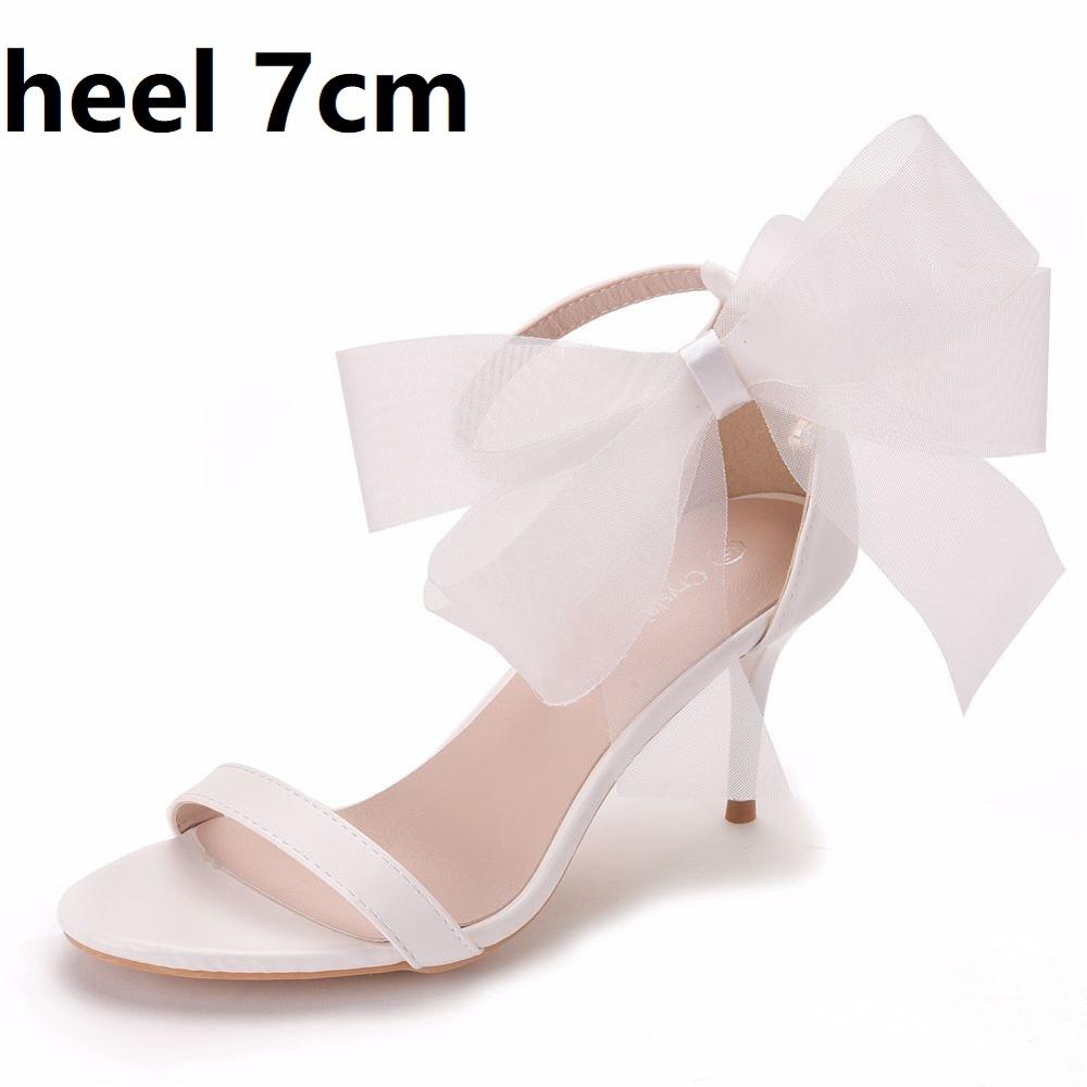 
                      
                        Sweet Bow Knot Elegant Ankle Strap Party Sandals Thin High Heel Wedding Shoes
                      
                    