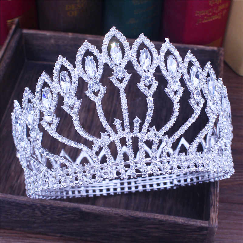 
                      
                        Crystal Queen Tiara Crown Bridal Pageant Hair Accessories Many Colors
                      
                    