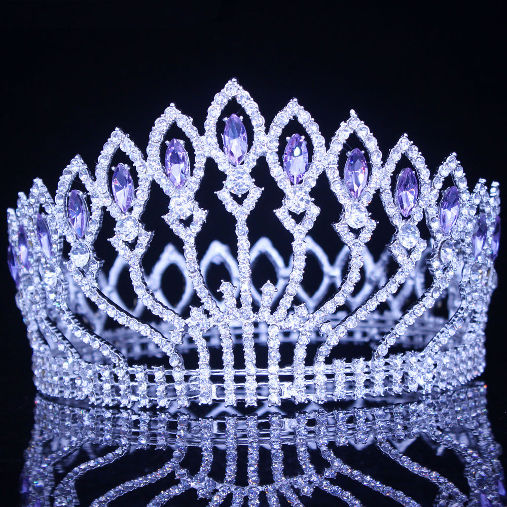 
                      
                        Crystal Queen Tiara Crown Bridal Pageant Hair Accessories Many Colors
                      
                    