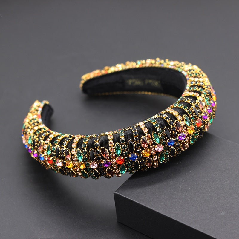 
                      
                        Luxury Colorful Rhinestone Retro Sponge Headbands
                      
                    