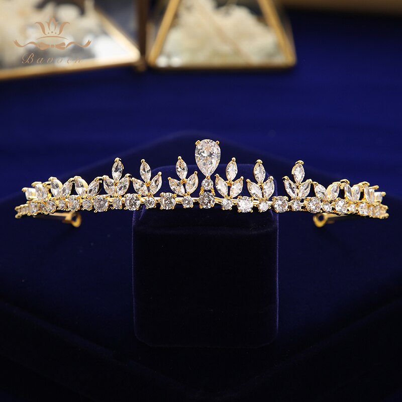 Sparkling Zircon Wedding Dress Hair Accessory Bridal Tiara Crown