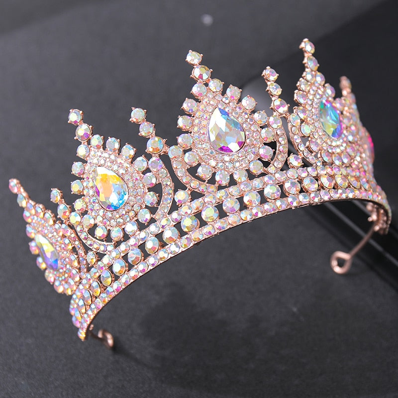 
                      
                        Green Red White Colorful Crystal Rhinestone Tiara Princess Crown
                      
                    
