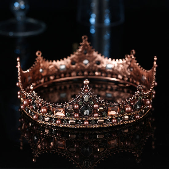 Kings Baroque Vintage Crystal Full Round Crown
