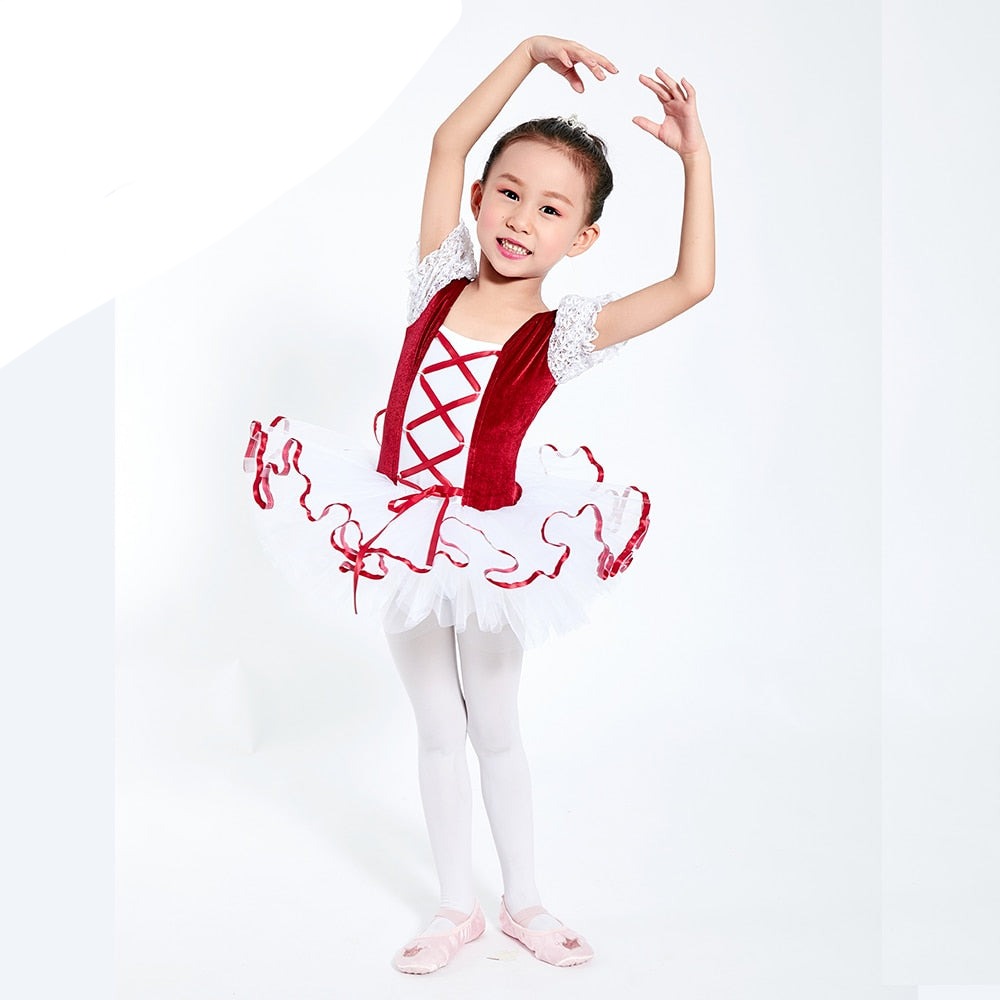 
                      
                        Girls  Ballet Tutu Dress Velvet Body Ribbon Mesh Skirt Dance Gymnastics Leotard Costume
                      
                    