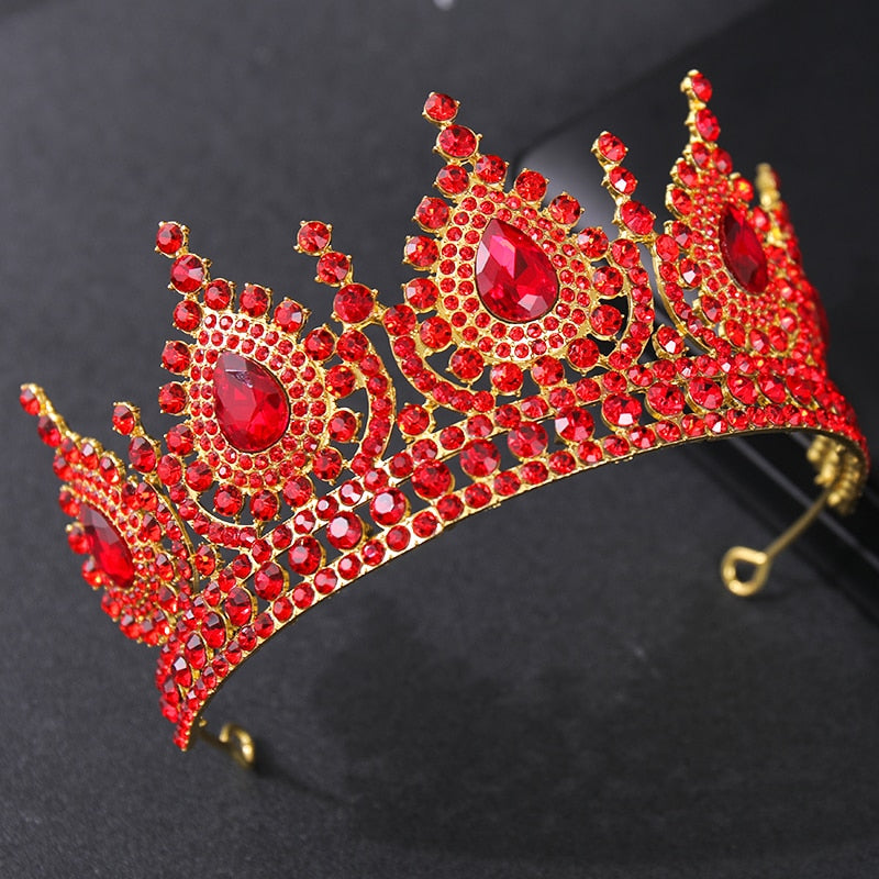
                      
                        Green Red White Colorful Crystal Rhinestone Tiara Princess Crown
                      
                    
