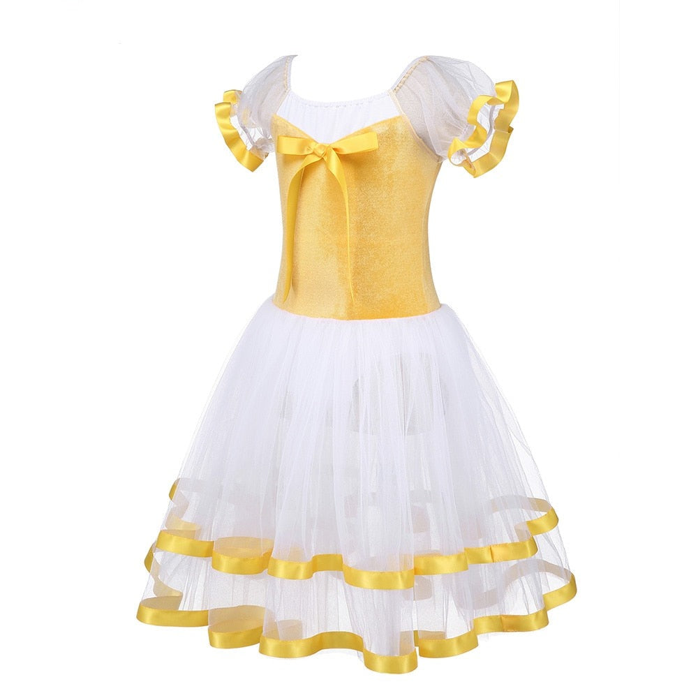 Load image into Gallery viewer, Yellow Ballet Dance Tutu Leotard Girls Dance Wear Tulle Skirt Ballerina Costume
