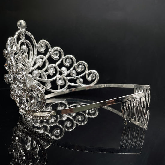 Load image into Gallery viewer, Rhinestone Crystal Tiara Pageant Crown Hair Accessory
