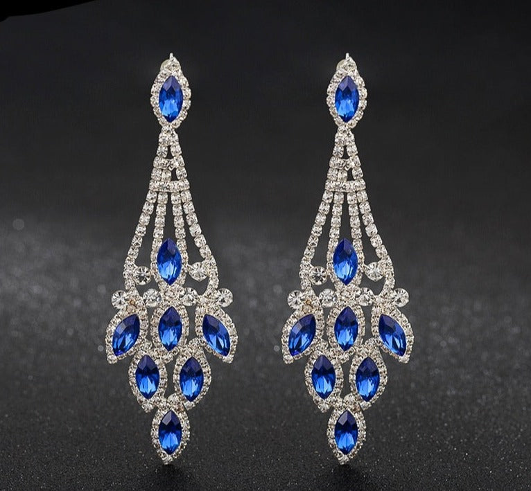 Big Crystal Rhinestone Drop Earrings Fashion Jewelry