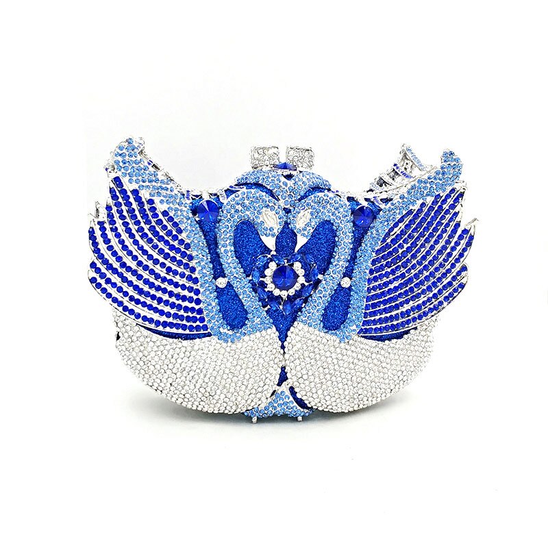 
                      
                        Luxury Diamond Crystal Clutch Bridal Wedding Party Mini Swan Purse
                      
                    