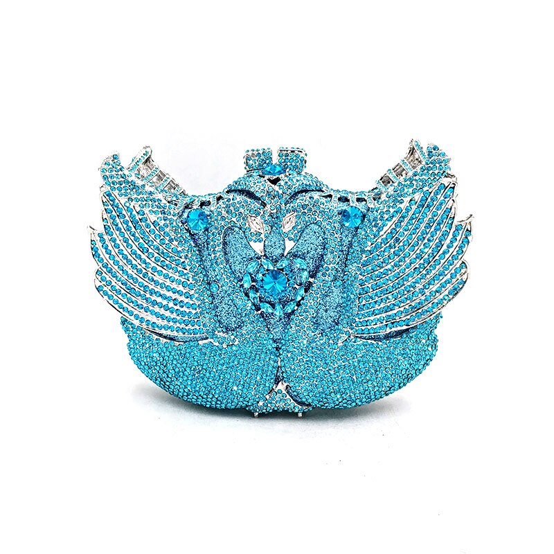 
                      
                        Luxury Diamond Crystal Clutch Bridal Wedding Party Mini Swan Purse
                      
                    