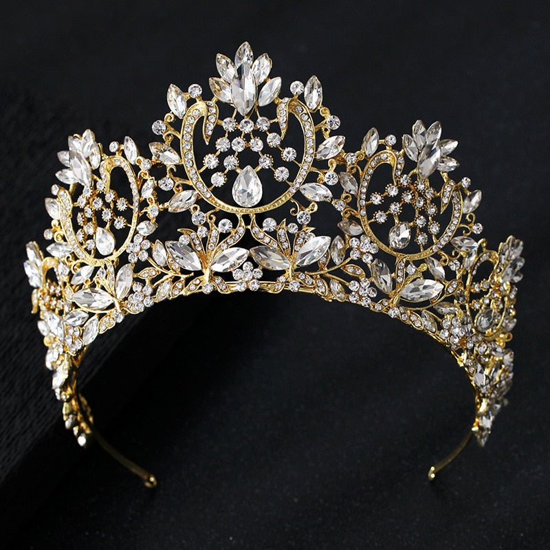
                      
                        Vintage European Bridal Wedding Tiara  Crystal Crown Wedding Hair Accessory
                      
                    