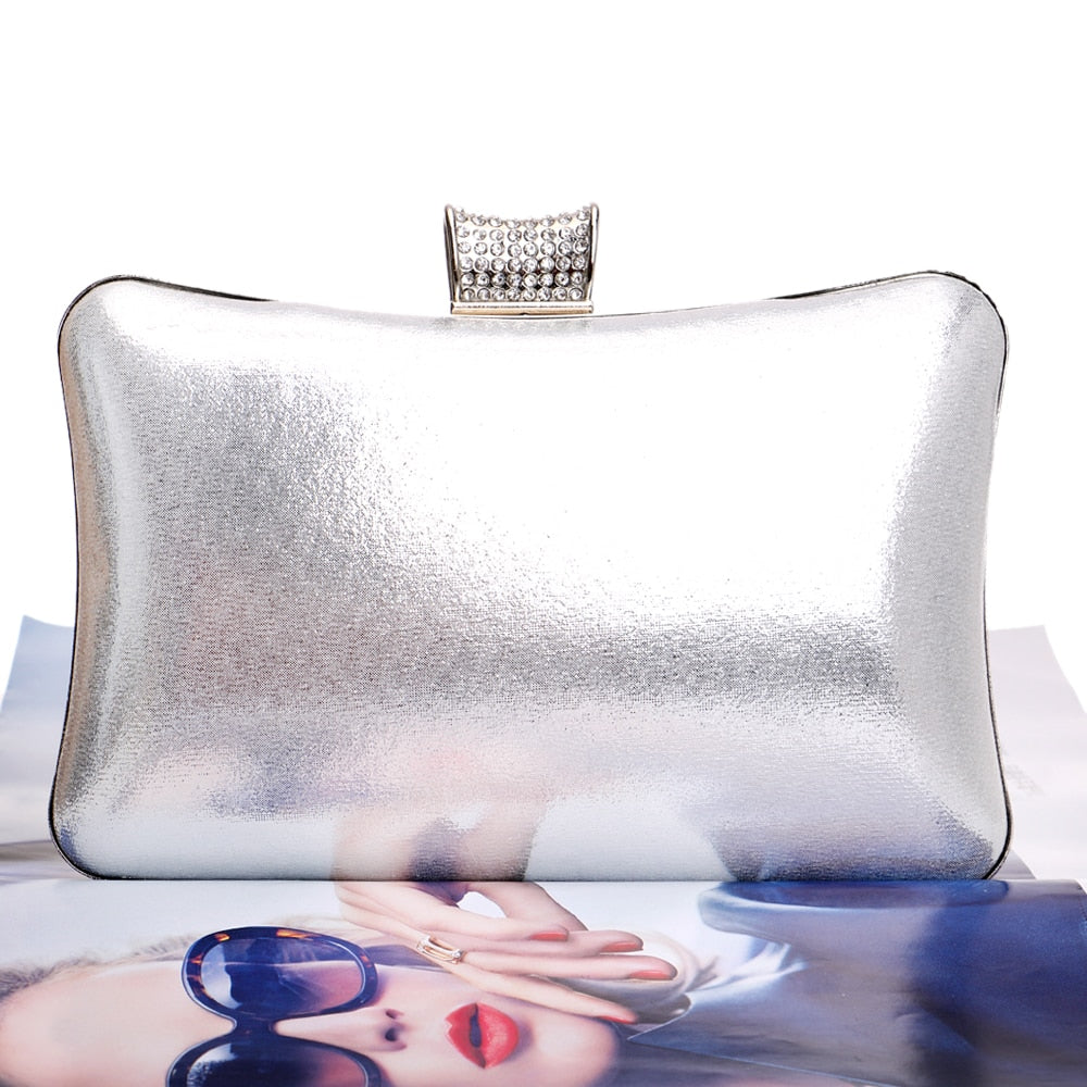 
                      
                        Simple Design Metal Diamond Evening Bag Clutche Purse
                      
                    