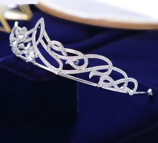 Sparkling Zircon Brides Tiaras Crown Crystal Bridal Wedding Hair Accessory
