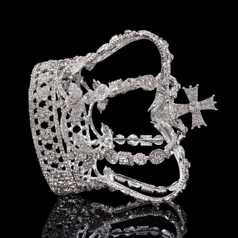 
                      
                        Petite Crystal Queen King Full Round Coronation Crown Pageant Accessory
                      
                    
