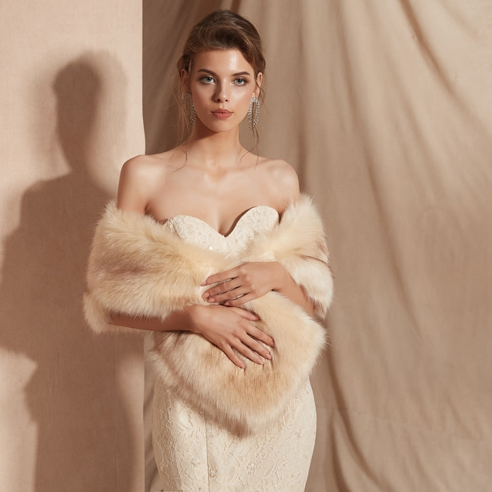 
                      
                        Multiple Colors Faux Fur Wrap Stole Jacket Formal Party Shrug
                      
                    