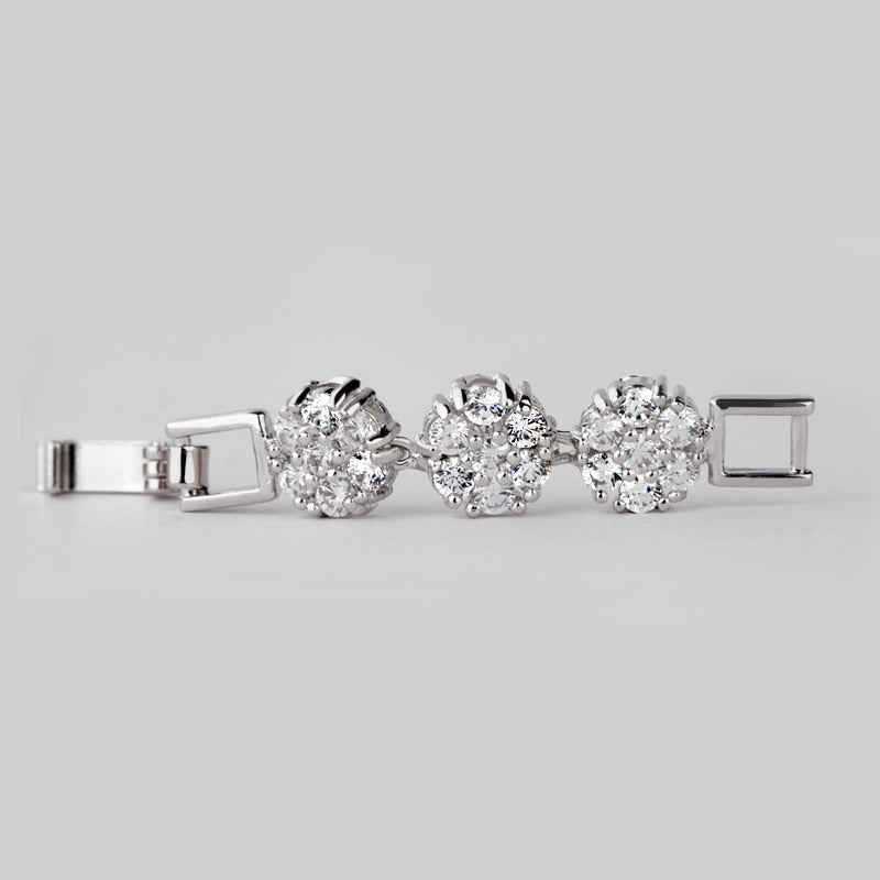 
                      
                        Elegant White Gold-Color AAA+ Cubic Zirconia Stone Necklace Wedding  Jewelry Set
                      
                    