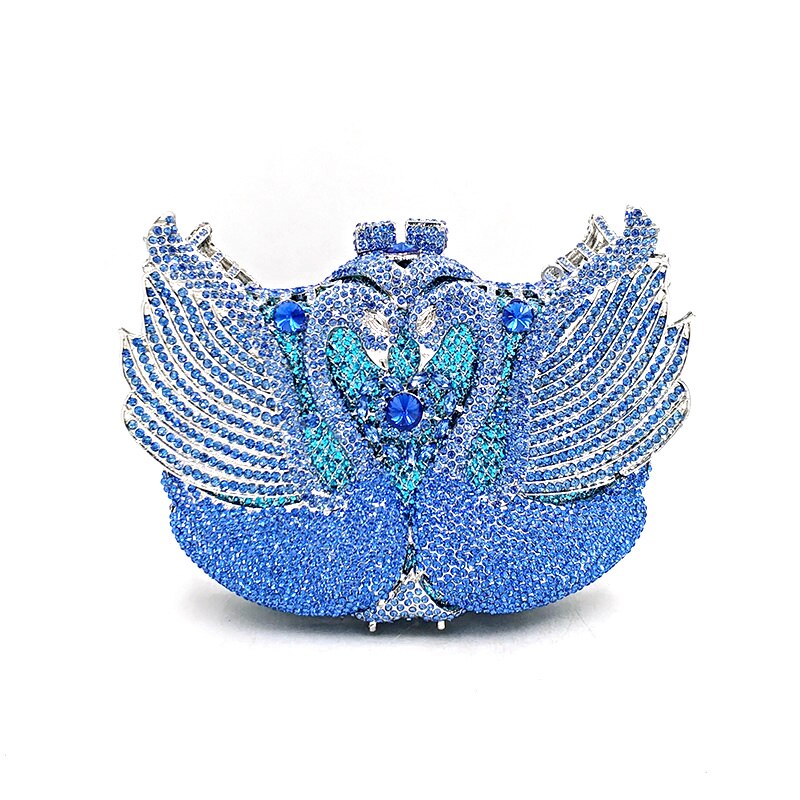 
                      
                        Luxury Diamond Crystal Clutch Bridal Wedding Party Mini Swan Purse
                      
                    