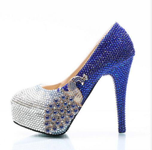 Gradual Phoenix Crystal Shoe Wedding Party High Heels