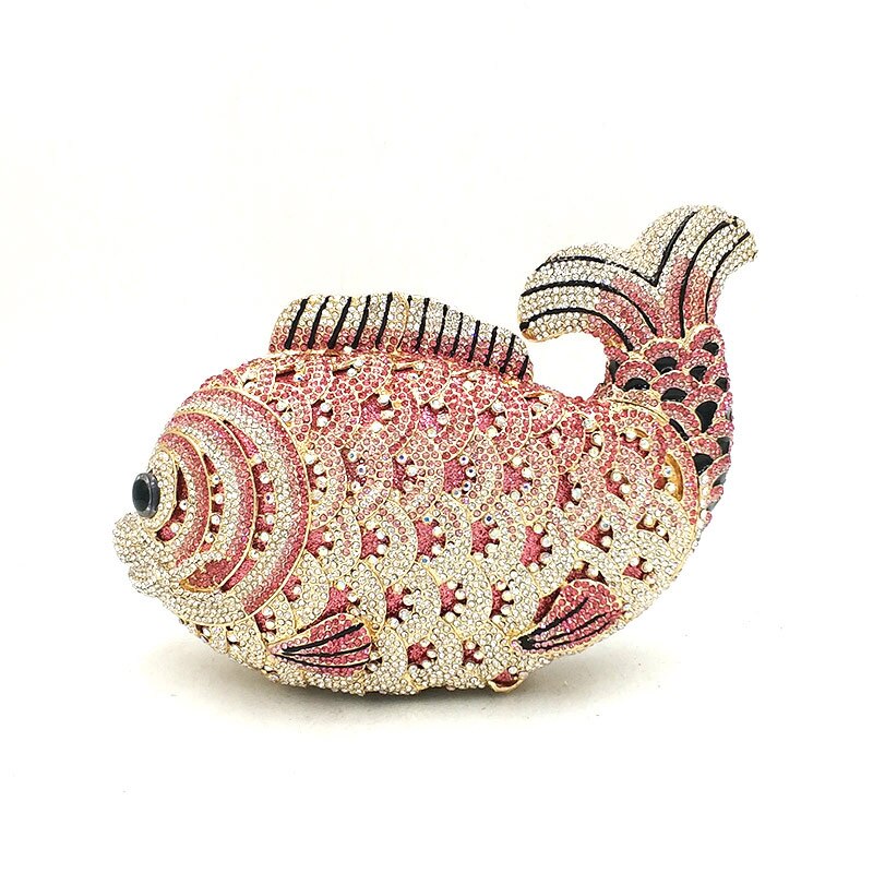 
                      
                        Colorful Diamonds Luxury Crystal Fish Clutch Party Purse Handbag
                      
                    
