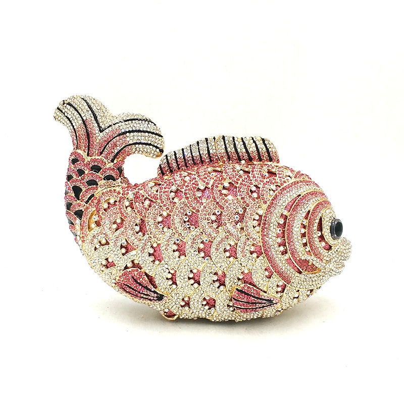 
                      
                        Colorful Diamonds Luxury Crystal Fish Clutch Party Purse Handbag
                      
                    