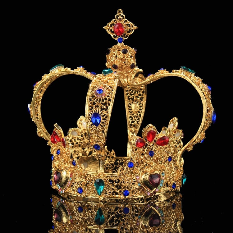 
                      
                        Petite Crystal Queen King Full Round Coronation Crown Pageant Accessory
                      
                    