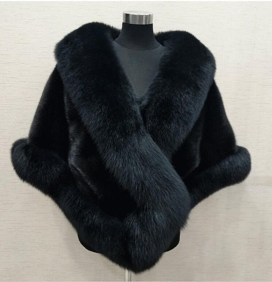 Faux Fur Wraps Winter Wedding Coat Warm Shawls Shrug – TulleLux Bridal  Crowns & Accessories