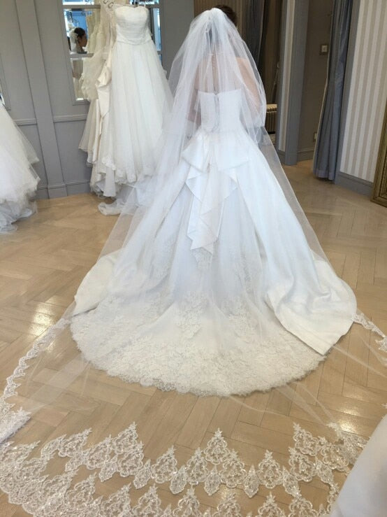 
                      
                        2 Tiers Face Blusher Cathedral Shining Sequined Lace Wedding Bridal Veil
                      
                    