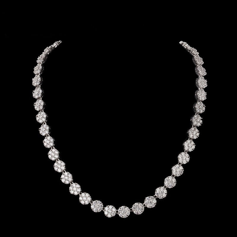 
                      
                        Elegant White Gold-Color AAA+ Cubic Zirconia Stone Necklace Wedding  Jewelry Set
                      
                    