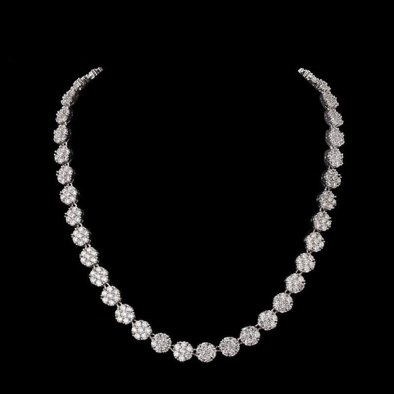 Load image into Gallery viewer, Elegant White Gold-Color AAA+ Cubic Zirconia Stone Necklace Wedding  Jewelry Set
