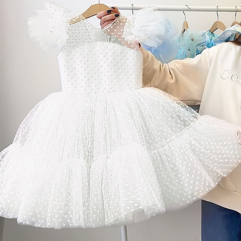 Load image into Gallery viewer, Girls Tulle Princess Dress Elegant Wedding Children Tutu Formal Party Dress
