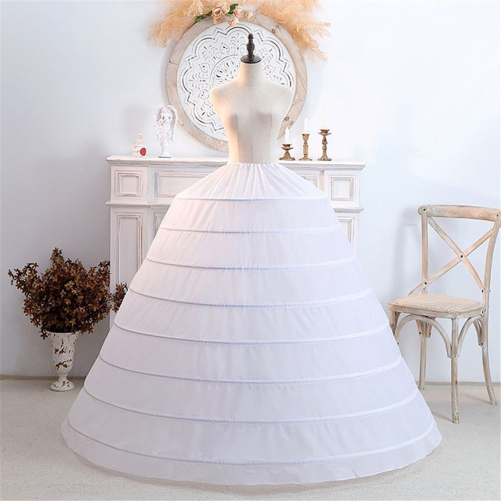 Women Underskirt Crinoline 6 Hoop Floor Length Underskirt For Wedding Dress  | Fruugo NO