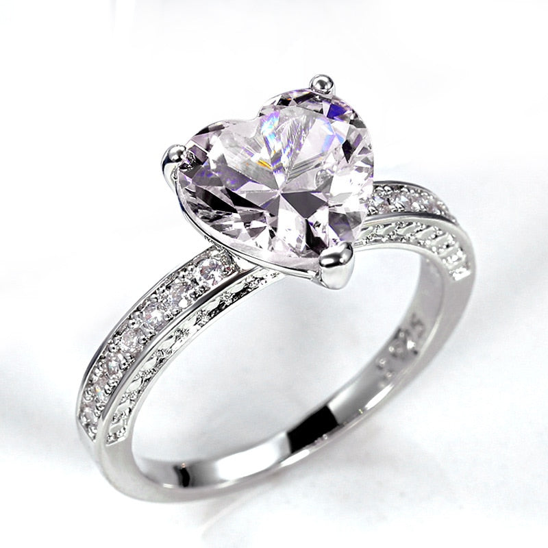 Cheap Gifts Men Women Jewelry For Girlfriend Women Adjustable Silver Plated  Heart-Shaped Couple Ring | Joom