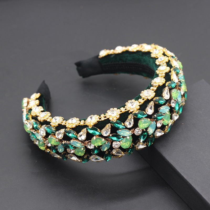 
                      
                        Luxury Colorful Rhinestone Retro Sponge Headbands
                      
                    