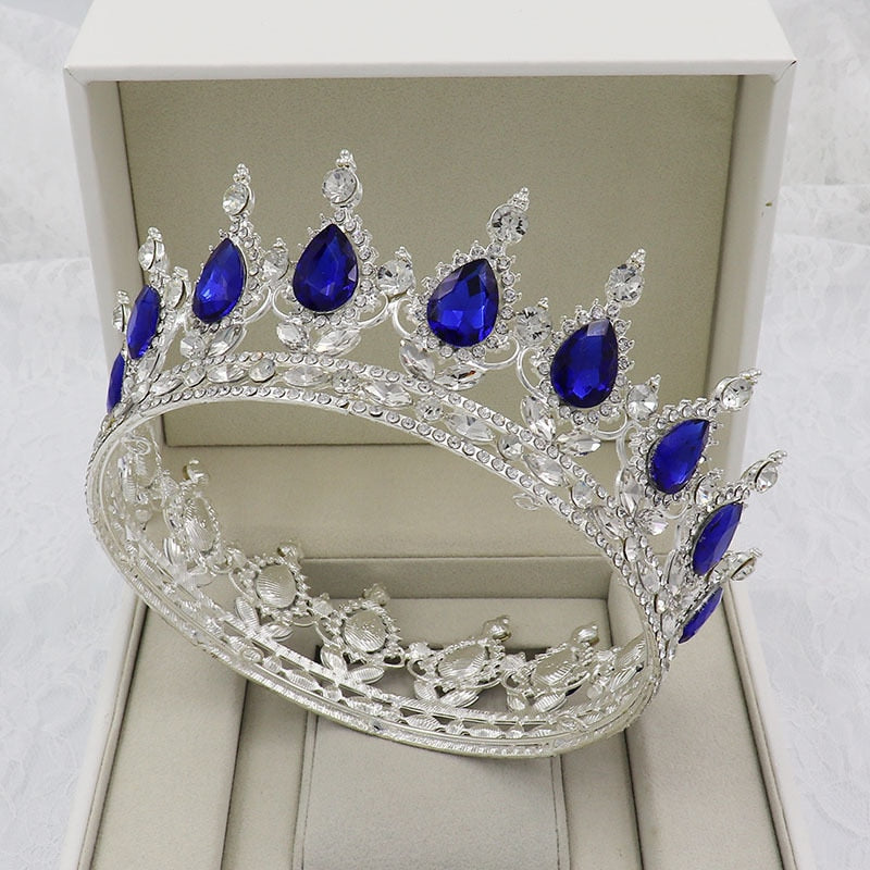 
                      
                        Vintage Crystal Royal Queen King Full Round Tiara Crown Hair Accessories
                      
                    