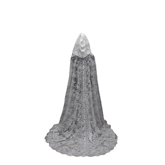 Hooded Lace  Wedding Bridal Cape, Chapel veil mantilla Church Coat Wedding Cloak